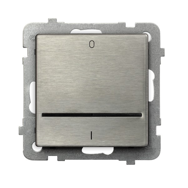 ŁĄCZNIK DWUBIEGUNOWY ZACISKI AUTOMATYCZNE 16AX 250V IP20 STAL INOX SONATA - ŁP-11RMS/m/37 - OSPEL