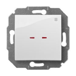 ŁĄCZNIK KRZYŻOWY Z PODŚWIETLENIEM BIAŁY CARLA - 1728-10 - ELEKTRO-PLAST NASIELSK