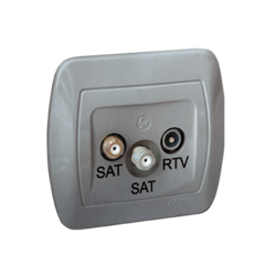 Gniazdo antenowe SAT-SAT-RTV końcowe; aluminiowy - AZAR+SAT3.1-P2/26 - KONTAKT SIMON
