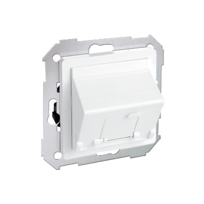 Pokrywa 1x gniazdo RJ45, skośna z żaluzją (moduł). !Wymagany adapter 75001-39; biały - 82578-30 - KONTAKT SIMON