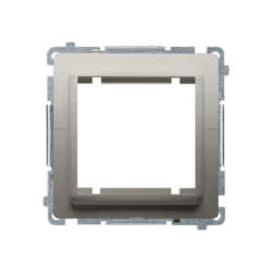Adapter (przejściówka) na osprzęt standardu 45 &times; 45 mm. Montaż do puszki na łapki i wkręty; satynowy - BMA45M/29 - KONTAKT SIMON