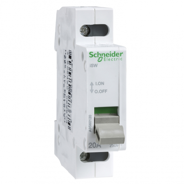 ROZŁĄCZNIK IZOLACYJNY ISW 1P 20A 250VAC - A9S60120 - SCHNEIDER ELECTRIC