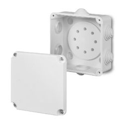 PUSZKA NATYNK PK-2 HERMETYCZNA 118x118x60MM BEZ WKŁADU IP55 BIAŁY EP-LUX TYP PK - 0222-00 - ELEKTRO-PLAST NASIELSK