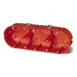 PUSZKA PODTYNK FI 3X60X47 POTRÓJNA DO PUSTYCH ŚCIAN POMARAŃCZOWY - 0234-00 - ELEKTRO-PLAST NASIELSK