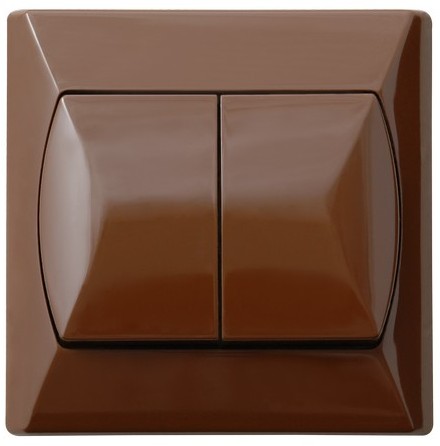 ŁĄCZNIK ŚWIECZNIKOWY ZACISKI ŚRUBOWE 10AX 250V IP20 BRĄZOWY AKCENT - ŁP-2A/24 - OSPEL