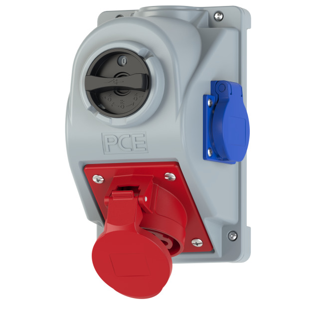 GNIAZDO COMBOPOL GN.32A 400V 3P+Z, GNIAZDO 230V WYŁĄCZNIK 0-1 - 96062441W - PCE