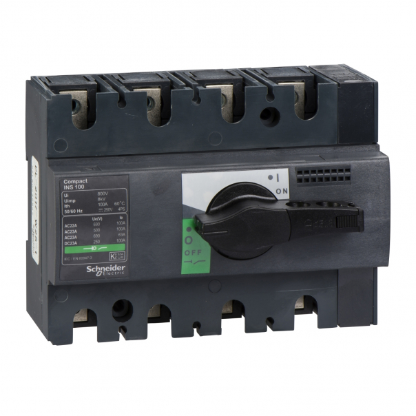 ROZŁĄCZNIK 100A 4 POLOWY INS100 - 28909 - SCHNEIDER ELECTRIC