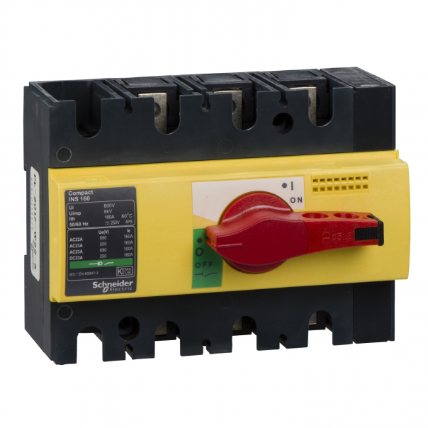 ROZŁĄCZNIK 60A 3 POLOWY ŻÓŁTO-CZERWONY INS160  - 28928 - SCHNEIDER ELECTRIC