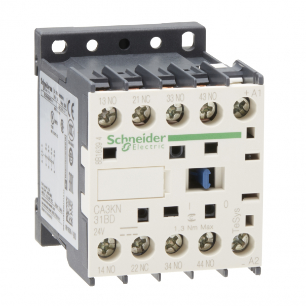 STYCZNIK OBWODÓW POMOCNICZYCH 3 NO 1 NZ ZACISKI ŚRUBOWE 24VDC - CA3KN31BD - SCHNEIDER ELECTRIC