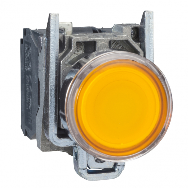 PRZYCISK PODŚWIETLANY KRYTY LED NO+NZ 24V ŻÓŁTY - XB4BW35B5 - SCHNEIDER ELECTRIC