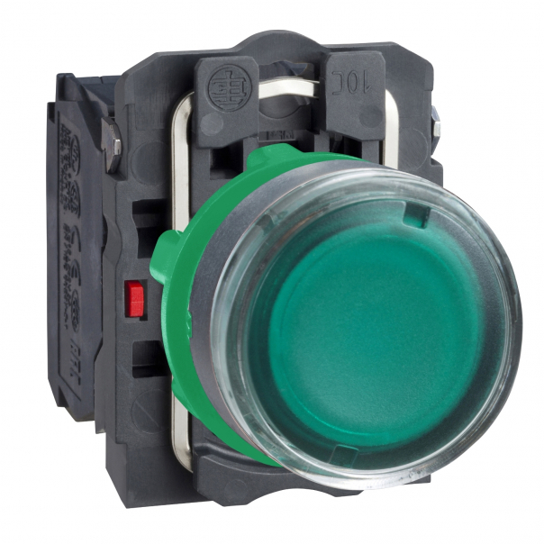 PRZYCISK PODŚWIETLANY KRYTY LED NO+NZ 24V ZIELONY - XB5AW33B5 - SCHNEIDER ELECTRIC