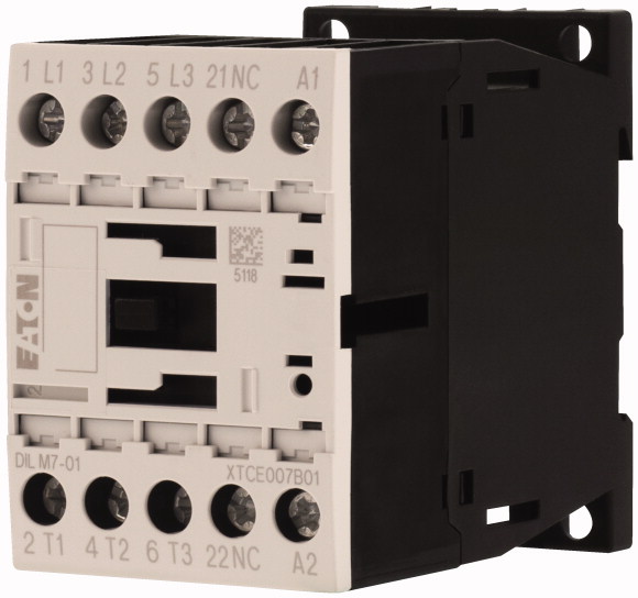 STYCZNIK MOCY 7A AC3 1 STYK POMOCNICZY NO DILM7-01(400V50HZ 440V60HZ) - 276587 - EATON