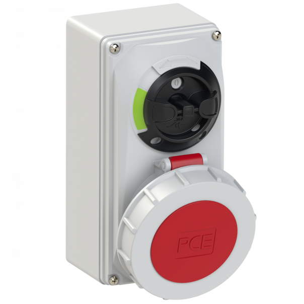 GNIAZDO Z WYŁĄCZNIKIEM 0-1 MAŁE BLOKADA MECHANICZNA 32A 400V 3P+Z+N IP67 - 61252-6 - PCE