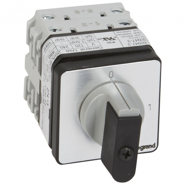 ŁĄCZNIK KRZYWKOWY 25A 4 BIEGUNY PROGRAM 0-1 PR21 - 027413 - LEGRAND