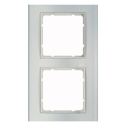 RAMKA PODWÓJNA ALUMINIOWA BIAŁY B.3 - 10123904 - HAGER