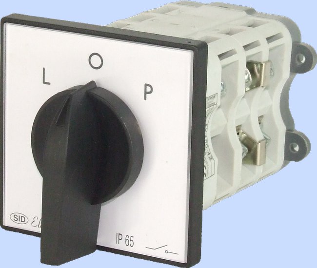 ŁĄCZNIK KRZYWKOWY 100-42 ZMIANA KIERUNKU OBROTÓW L-0-P IP-65 - 910742 - ELEKTROMET DZIERŻONIÓW