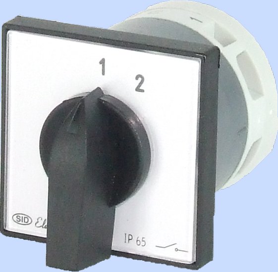 ŁĄCZNIK KRZYWKOWY W OBUDOWIE E12-11-2 SCHODOWY 1-2 IP-65 - 921288 - ELEKTROMET DZIERŻONIÓW