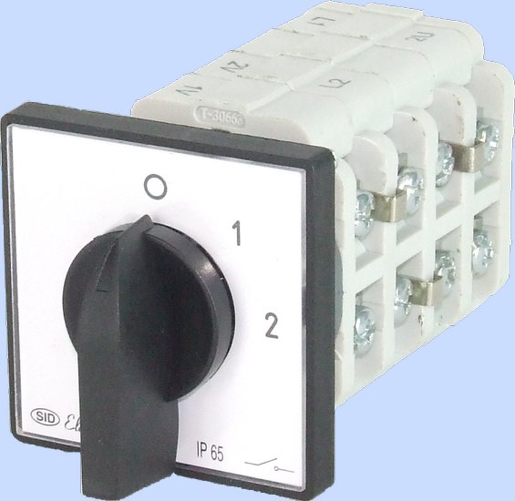 ŁĄCZNIK KRZYWKOWY W OBUDOWIE 16-32 ZMIANA LICZBY OBROTÓW 0-1-2 IP-65 - 921611 - ELEKTROMET DZIERŻONIÓW