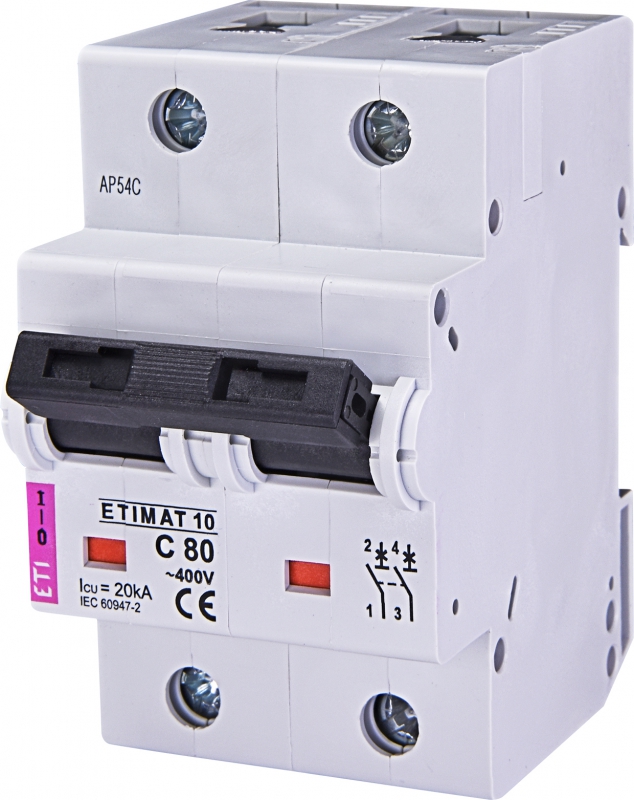 WYŁĄCZNIK NADPRĄDOWY ETIMAT 10 2P C80 - 002133731 - ETI