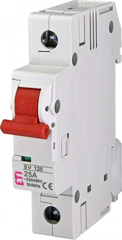 ROZŁĄCZNIK IZOLACYJNY 25A SV 125 1P 25A - 002423122 - ETI