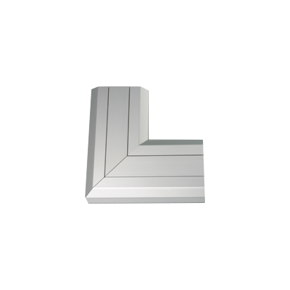 Kąt prosty, do góry Cablomax 130x55mm; aluminium - TKA011110/8 - KONTAKT SIMON