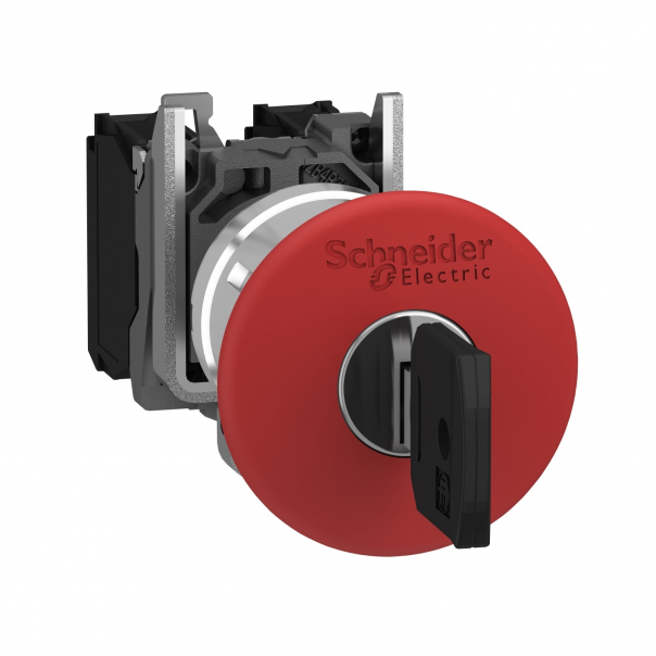 PRZYCISK STOP AWARYJNY FI 40 BEZ PODŚWIETLENIA KLUCZ 455 METALOWY CZERWONY - XB4BS9445 - SCHNEIDER ELECTRIC