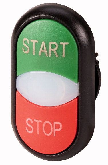 NAPĘD PRZYCISKU PODWÓJNEGO Z LAMPKĄ SYGNALIZACYJNĄ M22S-DDL-GR-GB1/GB0 - 216703 - EATON