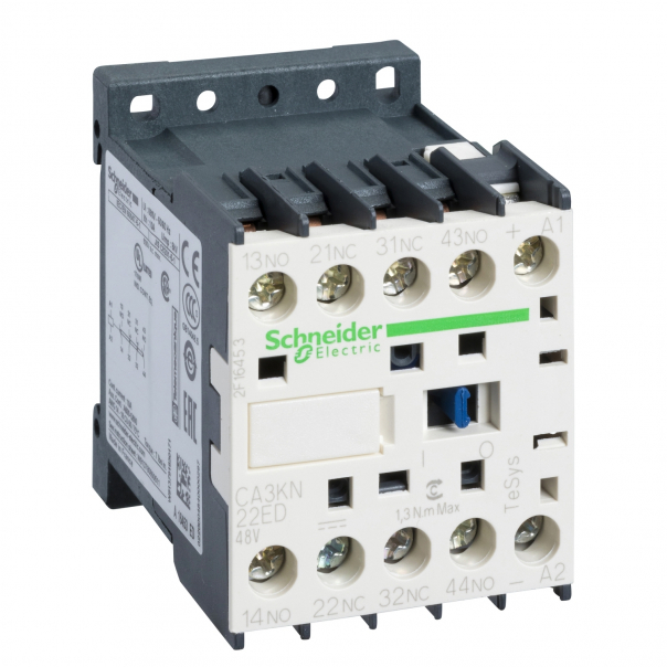 STYCZNIK OBWODOWY POMOCNICZY 2NO 2NZ ZACISKI ŚRUBOWE 48VDC - CA3KN22ED - SCHNEIDER ELECTRIC