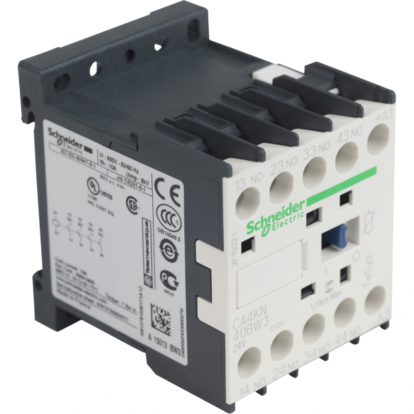 STYCZNIK OBWODÓW POMOCNICZYCH 4NO ZACISKI ŚRUBOWE 24VDC - CA4KN40BW3 - SCHNEIDER ELECTRIC