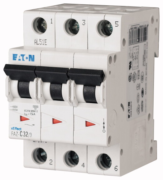 WYŁĄCZNIK NADPRĄDOWY SERII 15KA 3-POLOWY FAZ-Z63/3 - 278933 - EATON