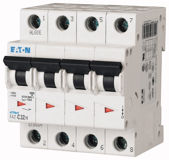 WYŁĄCZNIK NADPRĄDOWY SERII 15KA 4-POLOWY FAZ-B6/4  - 279104 - EATON
