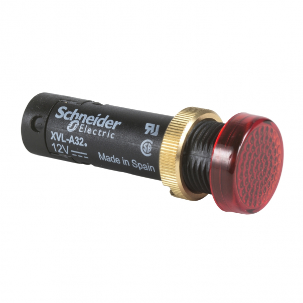 LAMPKA SYGNALIZACYJNA LED O12 Z POKRYWĄ 24V CZERWONA - XVLA334 - SCHNEIDER ELECTRIC