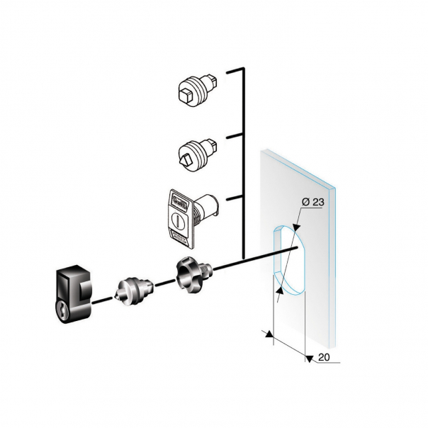 WKŁADKA TRÓJKĄTNA 8MM STANDARD DO OBUDOWY - NSYTT8CRN - SCHNEIDER ELECTRIC