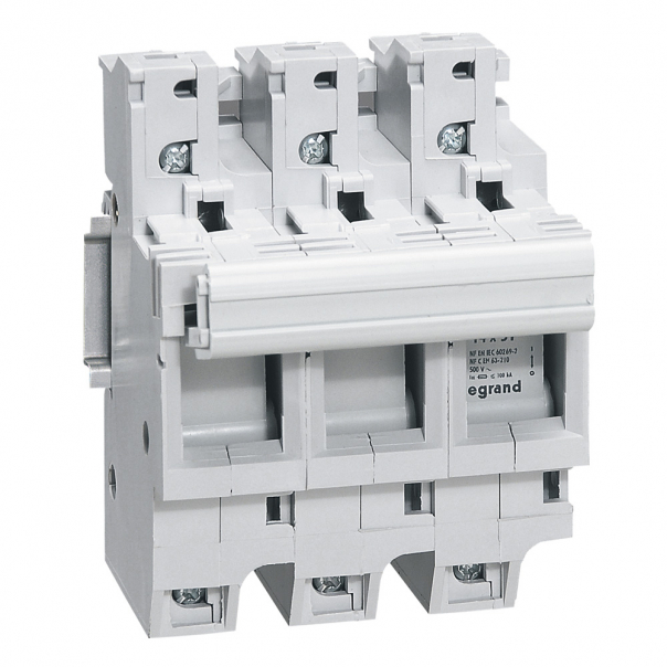 PODSTAWA BEZBIECZNIKOWA 50A 3 BIEGUNOWA NA WKŁADKI 14X51 SP51 - 021504 - LEGRAND