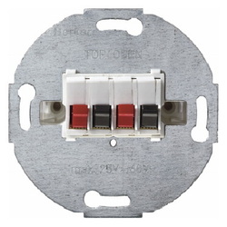 MECHANIZM GNIAZDA GŁOŚNIKOWEGO STEREOFONICZNEGO PODWÓJNEGO BIAŁY ONE.PLATFORM - 457309 - HAGER - BERKER