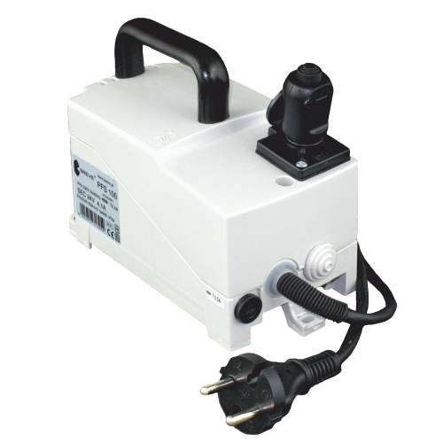 TRANSFORMATOR JEDNOFAZOWY PFS 160VA 230/ 24V Z ZABEZPIECZENIEM UCHWYTEM GNIAZDEM I SZNUREM SIECIOWYM - 16124-9994 - BREVE