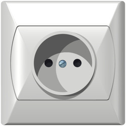 GNIAZDO POJEDYNCZE BEZ UZIEMIENIA 2P ZACISKI ŚRUBOWE 16A 250V IP20 BIAŁY AKCENT - GP-1A/00 - OSPEL