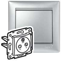 GNIAZDO ANTENOWETV-RD-SAT KOŃCOWE ALUMINIUM VALENA - 770136 - LEGRAND