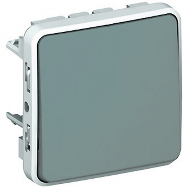 ŁĄCZNIK SCHODOWY POJEDYNCZY 10AX 250V SZARY PLEXO55 - 069511 - LEGRAND