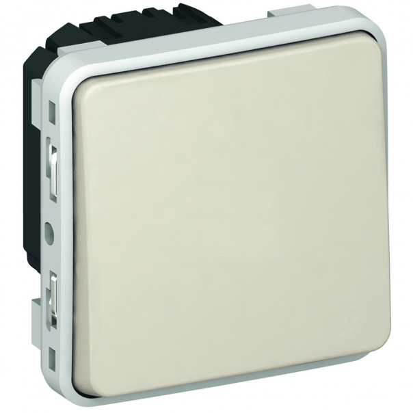 PRZYCISK POJEDYNCZY 10A 250V BIAŁY/ECRU PLEXO55 - 069630 - LEGRAND