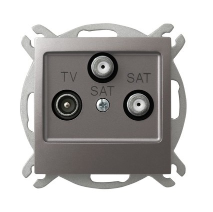 GNIAZDO ANTENOWE RTV-SAT Z DWOMA WYJŚCIAMI SAT 1.5DB TYTAN IMPRESJA - GPA-Y2S/m/23 - OSPEL