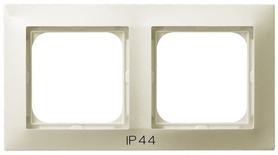 RAMKA PODWÓJNA DO ŁĄCZNKÓW IP44 ECRU IMPRESJA - RH-2Y/27 - OSPEL
