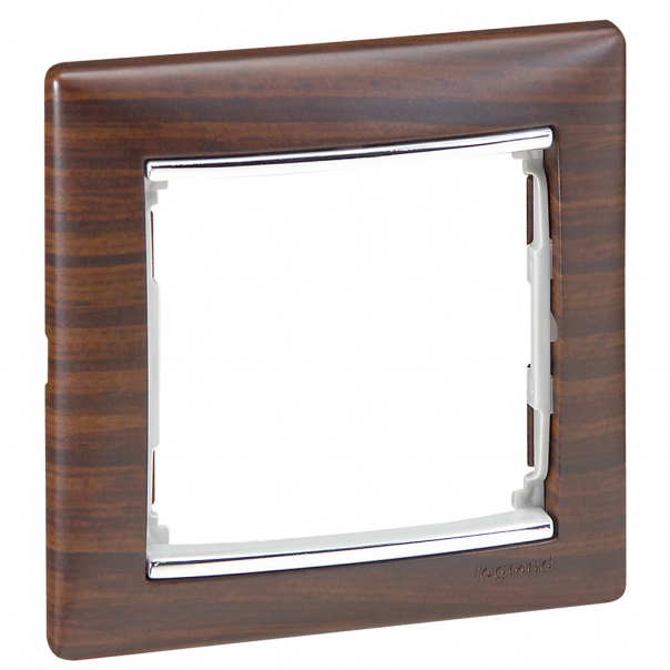 RAMKA POJEDYNCZA WENGE/SREBRO VALENA - 770371 - LEGRAND