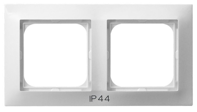 RAMKA PODWÓJNA DO ŁĄCZNKÓW IP44 BIAŁY IMPRESJA - RH-2Y/00 - OSPEL