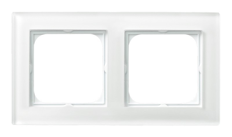 RAMKA PODWÓJNA SZKLANA 6MM BIAŁE SZKŁO SONATA - R-2RG/31 - OSPEL