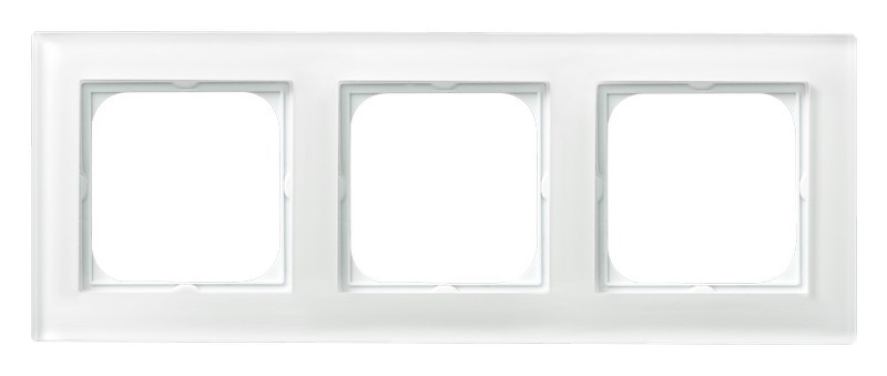 RAMKA POTRÓJNA SZKLANA 6MM BIAŁE SZKŁO SONATA - R-3RG/31 - OSPEL