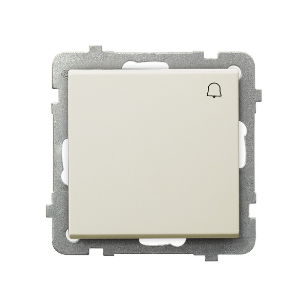 ŁĄCZNIK ZWIERNY DZWONEK ZACISKI AUTOMATYCZNE 10AX 250V IP20 ECRU SONATA - ŁP-6R/m/27 - OSPEL