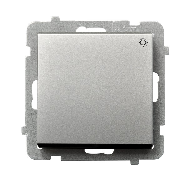 ŁĄCZNIK ZWIERNY ŚWIATŁO ZACISKI AUTOMATYCZNE 10AX 250V IP20 SREBRNY MAT SONATA - ŁP-5R/m/38 - OSPEL