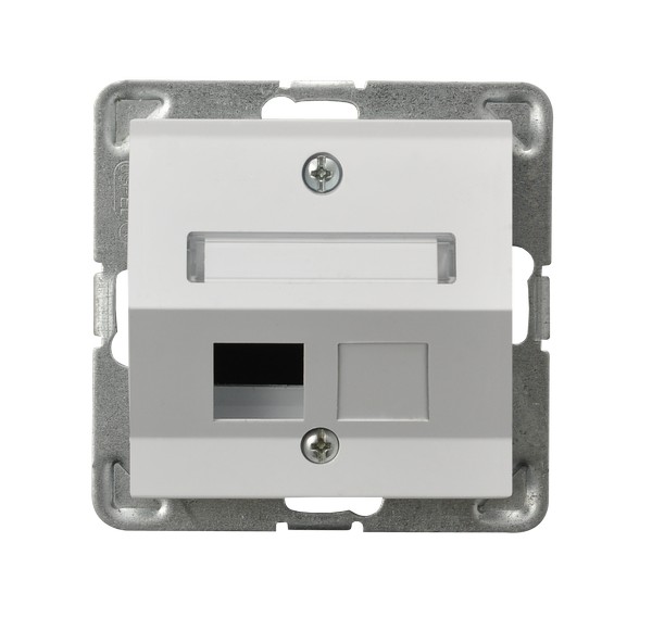 OBUDOWA GNIAZDA KOMPUTEROWEGO POJEDYŃCZEGO BIAŁY IMPRESJA - GPK-1YS/p/00 - OSPEL