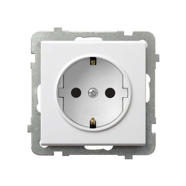 GNIAZDO POJEDYNCZE Z UZIEMIENIEM SCHUKO SONATA - GP-1RS/m/00 - OSPEL